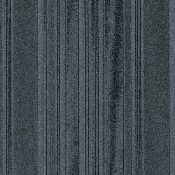 Foss Adirondack - Shadow - Gray Commercial 24 x 24 in. Peel and Stick Carpet Tile Square (60 sq. ft.)