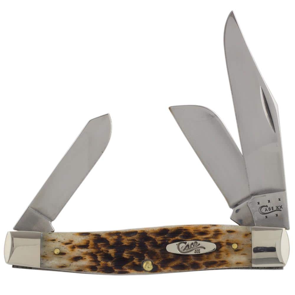 W.R. Case and Sons Cutlery Co. Amber Bone Large Stockman