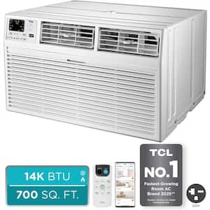 14,000 BTU (DOE) 230V Through-the-Wall Air Conditioner Cools 700 sq. ft. with Supplemental Heating, Remote and Wi-Fi