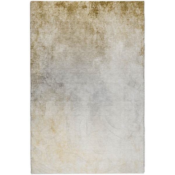 Dream Shag Premium Machine Washable Abstract ADS601 Taupe 10 ft. x 14 ft. Area Rug