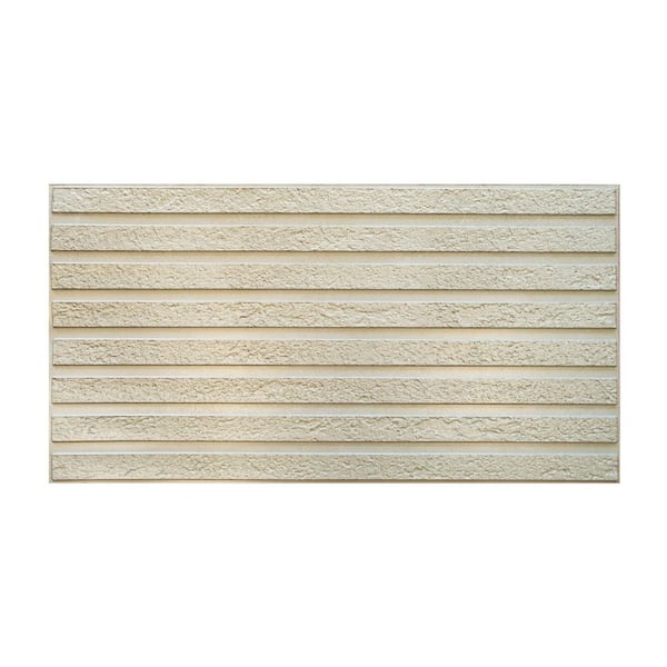 Falkirk Retro 3D VI 3-1/6 ft. x 1-3/5 ft. Tan PVC Decorative Wall Paneling, Waterproof, Easy to Install, 5-Pack