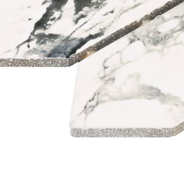 Daltile Lamora Marble Glacier 11 in. x 12 in. Glazed Ceramic