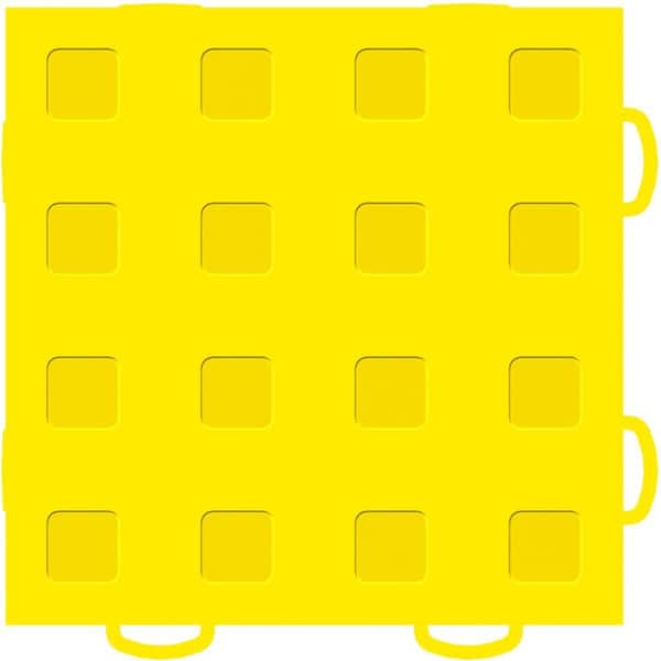 WeatherTech TechFloor 6 in. x 6 in. Yellow/Yellow Vinyl Flooring Tiles (Quantity of 10)