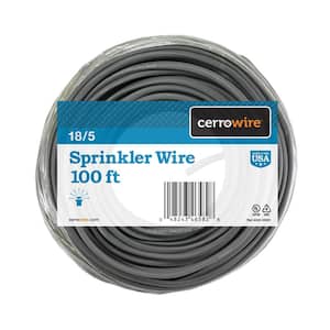 100 ft. 18/5 Black Solid Copper Sprinkler Wire