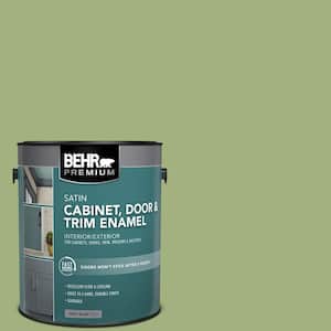 1 gal. #AE-34 Meadow Green Satin Enamel Interior/Exterior Cabinet, Door & Trim Paint