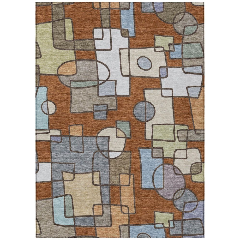 Chantille Machine Washable Indoor/Outdoor Abstract ACN2503 Paprika 10 ft. x 14 ft. Area Rug price history on PriceWatchPro