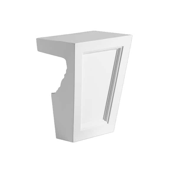 Fypon 8 in. x 11 in. x 6-1/4 in. Polyurethane Crosshead Profile Keystone Fits 9 in. and 10 in. Window and Door Crossheads