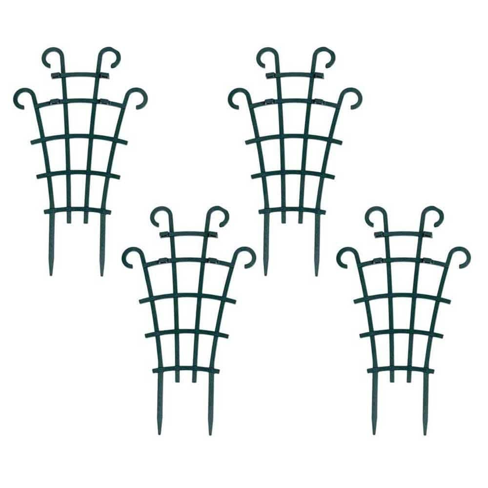 10.2 in. Dark Green PP Plastic Stackable Plant Trellis for Climbing Plants, 4-Pack price history on PriceWatchPro
