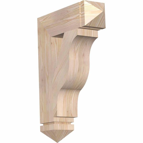 Ekena Millwork 5.5 in. x 30 in. x 22 in. Douglas Fir Funston Arts and Crafts Smooth Bracket