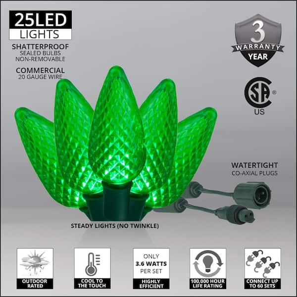 Commercial LED Power Adapter, Green Wire - Wintergreen