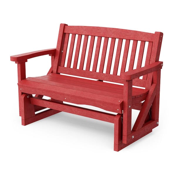 Wildridge Classic 2-Person Cardinal Red Plastic Outdoor Mission Glider