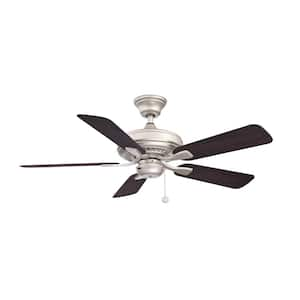 Edgewood 44 44 in. Indoor/Outdoor Brushed Nickel with Dark Walnut Blades Ceiling Fan