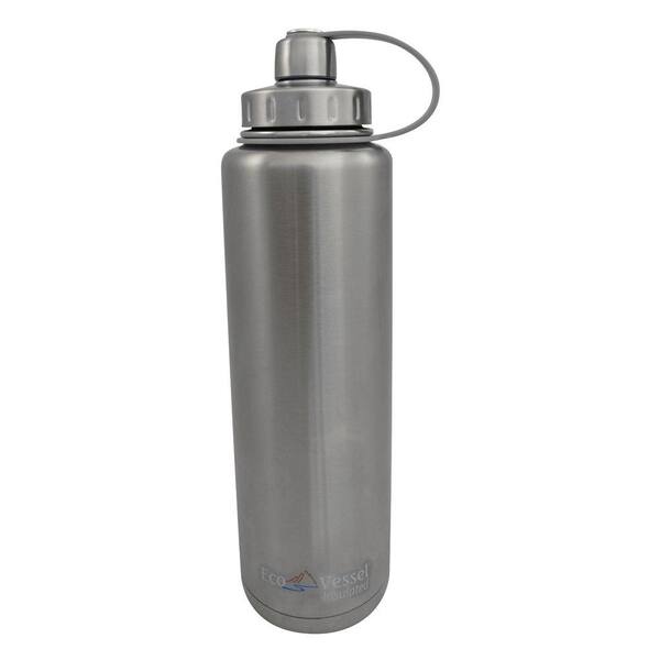 Eco Vessel BIGFOOT 45 oz. Triple Insulated Bottle with Screw Cap - Silver Express (No Coat)