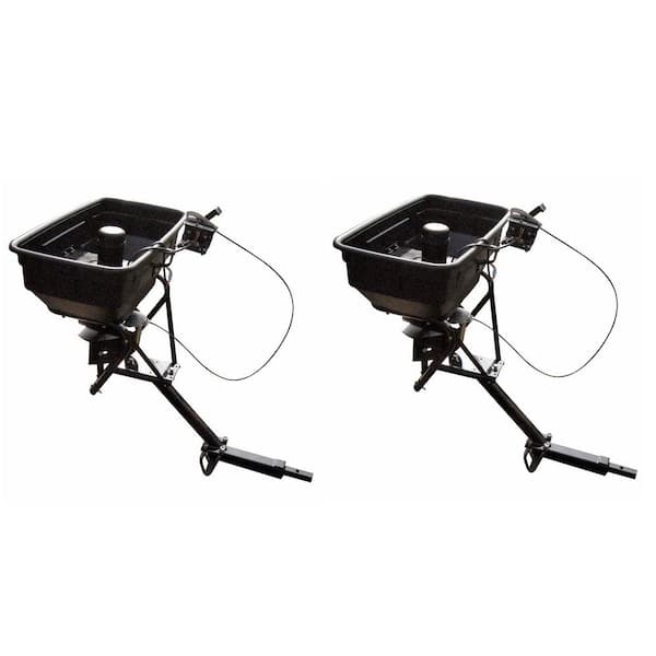 Field Tuff 125 lbs. ATV Hitch Mount Seed and Fertilizer Spreader, Drop Spreader Type