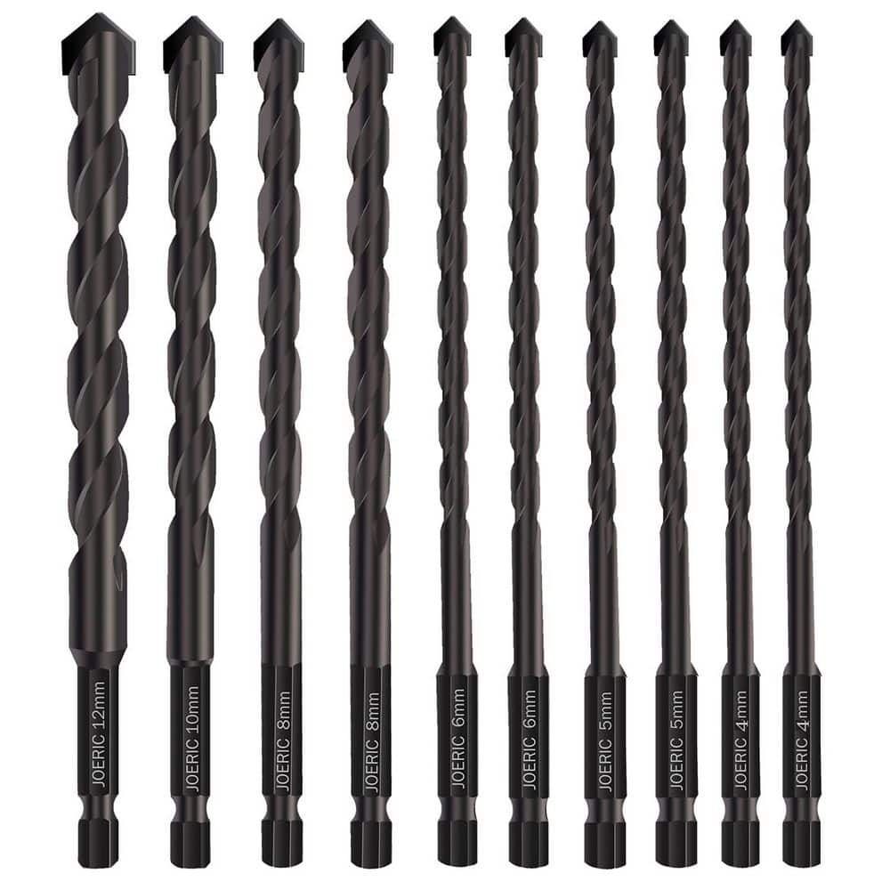 "7 Pcs 5/32""-3/8"" Extension Masonry Drill Bit Set, Concrete Drill Bit for Glass Brick Plastic Cement Tile" price history on PriceWatchPro