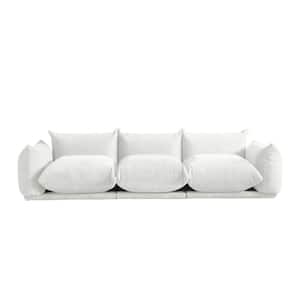 103.9 in. Straight Arm 3-piece Chenille Rectangle Modular Free Combination Sectional Sofa in. Beige
