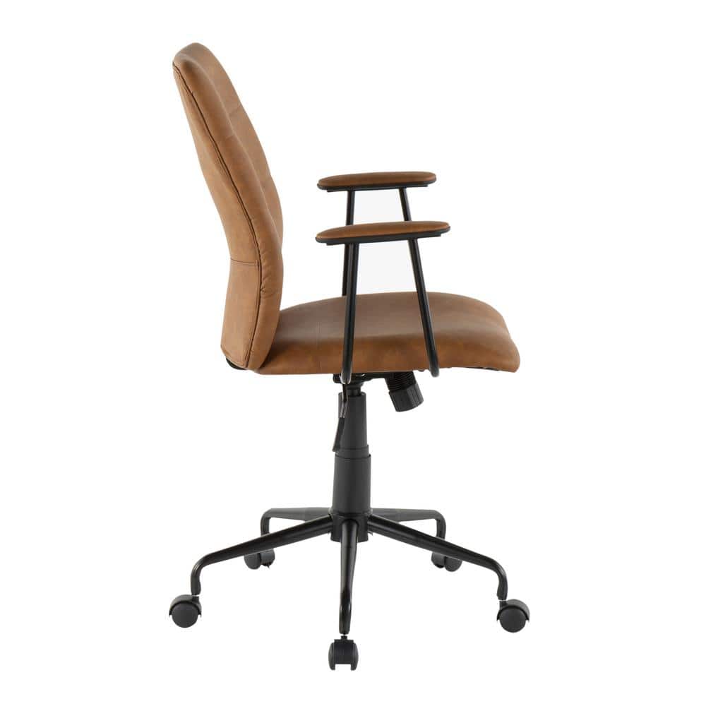 Frederick Brown Faux Leather Swivel Office Chair