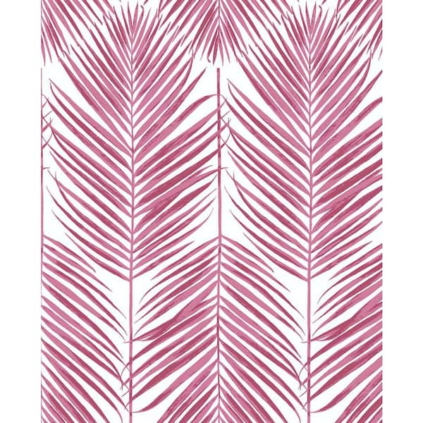 NextWall Paradise Palm Cerise Pink Vinyl Strippable Roll (Covers 30.75 ...
