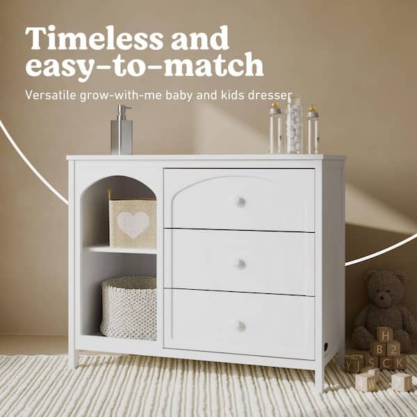 Reviews for Graco Olivia White 3 Drawer 40 in. Wide Combo Dresser