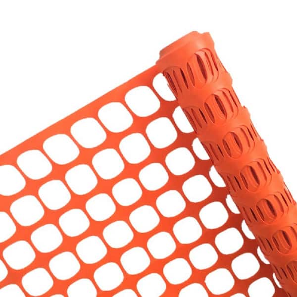 Wellco 3.3 ft. x 164  ft. PE  1-Way Grille Plastic Protective Net Plastic Poultry Fence Orange