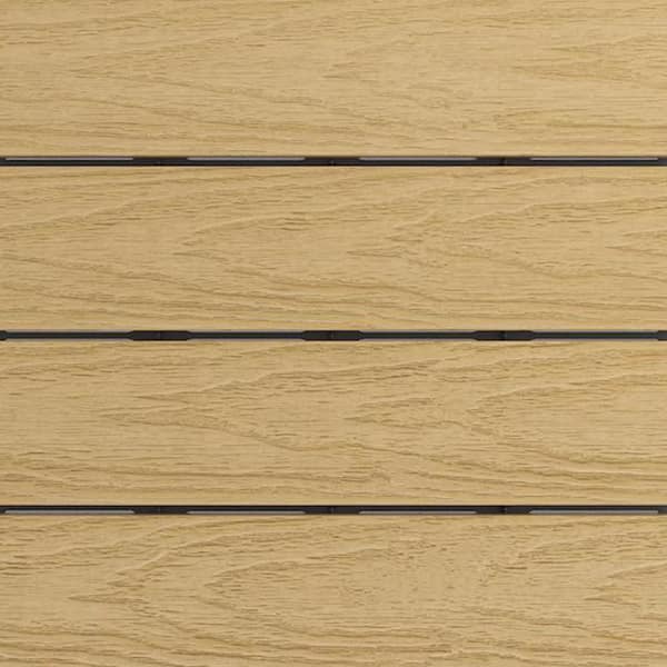 NewTechWood UltraShield Naturale 1 ft. x 1 ft. Quick Deck Outdoor Composite Deck Tile in Australian Red Cedar Sample