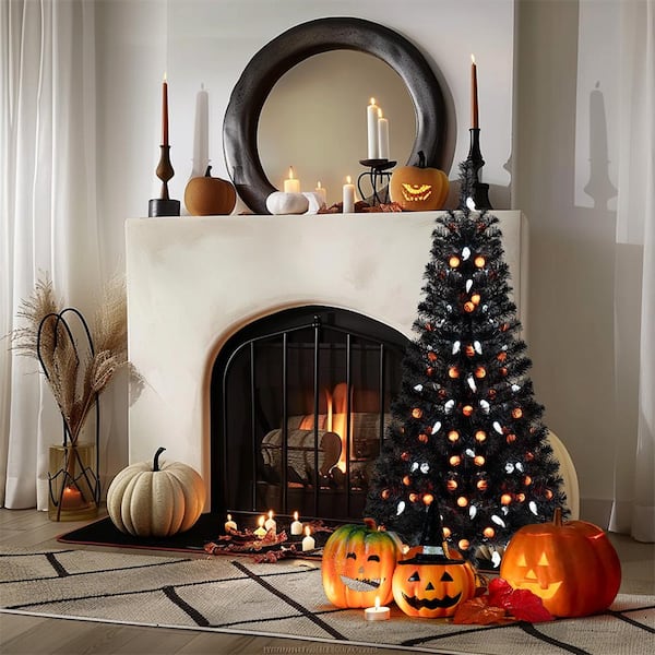 Costway 4.5 ft. PreLit Artificial Christmas Tree with 281