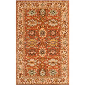 Heritage Rust/Beige 4 ft. x 6 ft. Border Area Rug