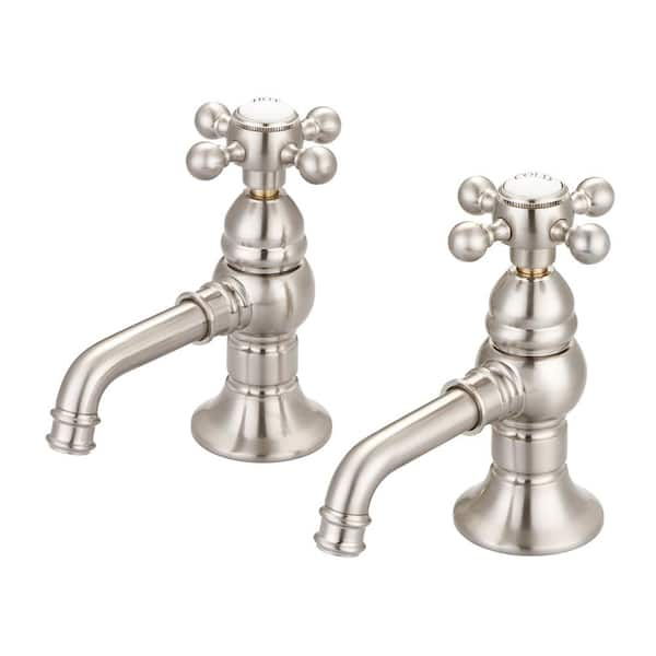 Water Creation 8 In Widespread 2 Handle Basin Cocks Bathroom Faucet In Brushed Nickel F1 0002 02 Ax 6369