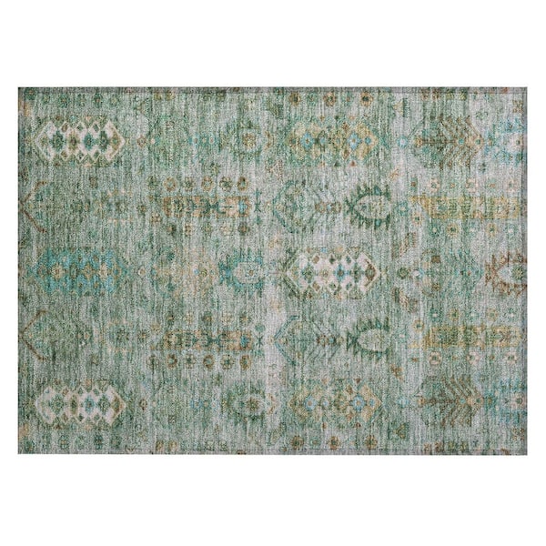 Addison Rugs Chantille Machine Washable Indoor/Outdoor Abstract ACN2047 Sage 1 ft. 8 in. x 2 ft. 6 in. Accent Rug