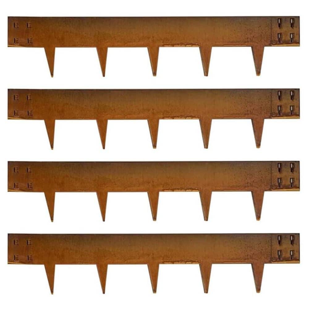 40 in. x 8 in. Corten Steel Rustic Patina Edging Metal Border for Garden Beds 6-Pieces price history on PriceWatchPro