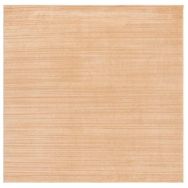 Harmony 7 ft. x 7 ft. Gold Solid Striped Square Area Rug
