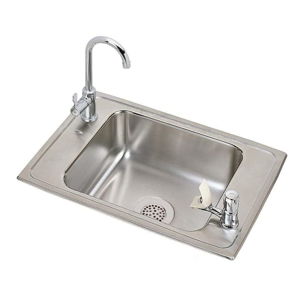 25 in. Drop-In Stainless Steel Single Bowl Classroom Sink