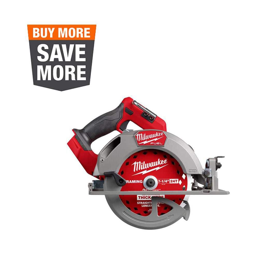 Milwaukee M18 FUEL 18V Lithium-Ion Brushless Cordless 7-1/4 in. Circular Saw (Tool-Only) 2834-20 - The Home Depot