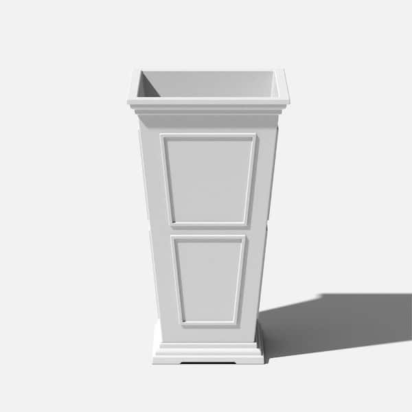 Veradek Brixton Series 26 in. Tall White Plastic Planter