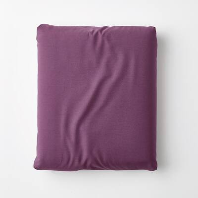 Company Cotton Grape Solid 300-Thread Count Cotton Percale King Fitted Sheet