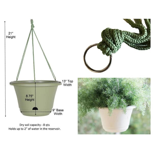 Teku Hanger Snaps on to pot 15" 10 Hangers Green 