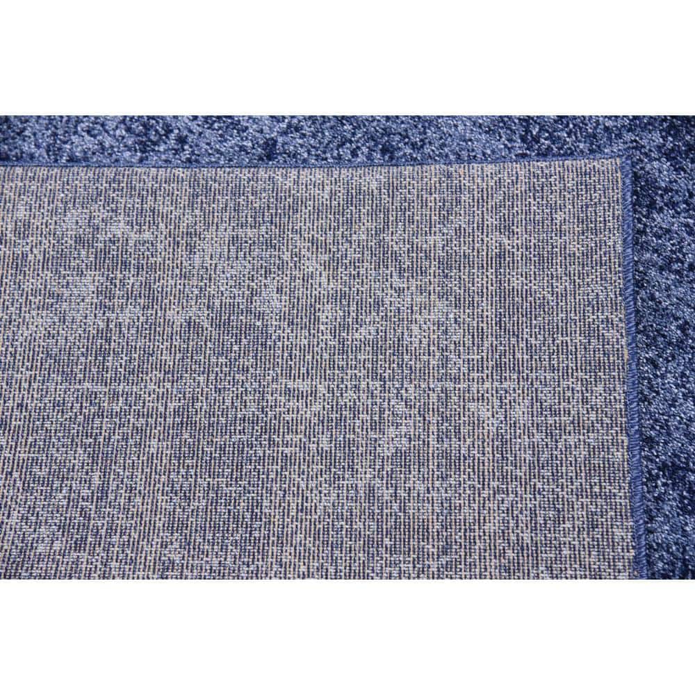 Angelica Navy Blue Transitional 9' x 12' Synthetic Area Rug
