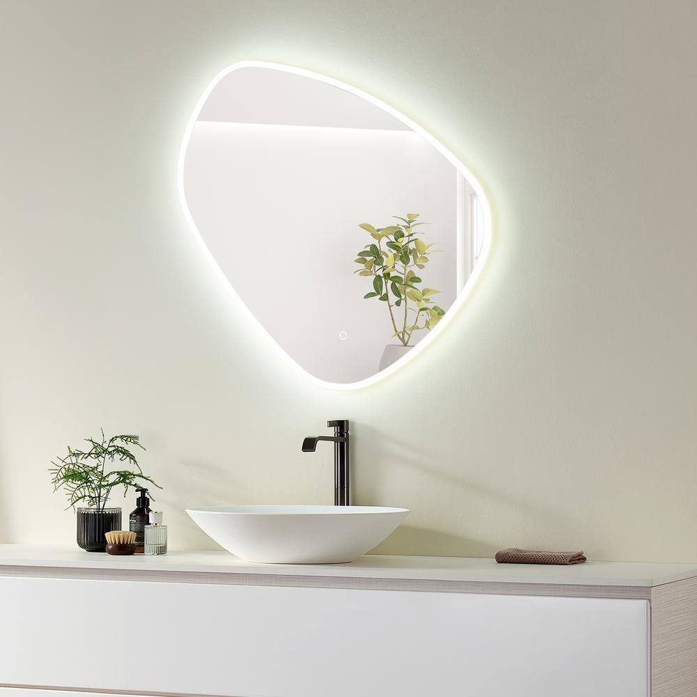 Rasso Frameless LED Lighted Bathroom Vanity Mirror