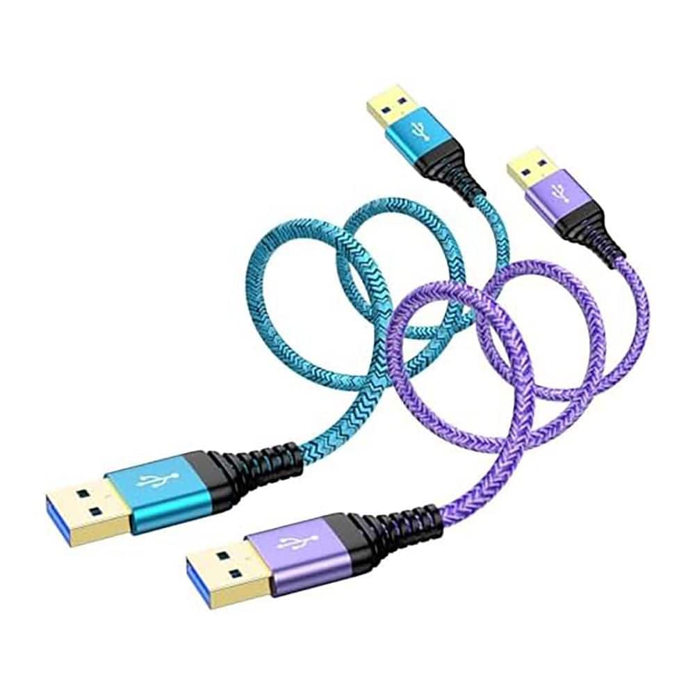 USB 3.0 to USB 3.0-Cable for Data Transfer and Power Charging A to A Male Double End 6 ft. Braided Nylon 2-Pack price history on PriceWatchPro