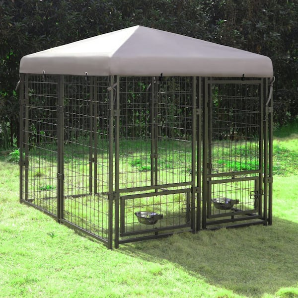 VEIKOUS 4.5 ft. x 4.5 ft. Outdoor Dog Kennel Fence with