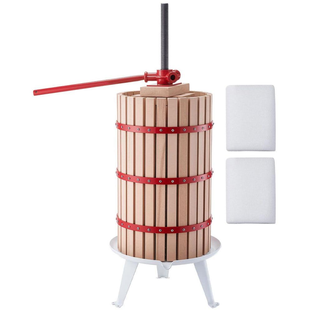 Fruit Wine Press, 7.93Gal/30L Manual Juice Extractor, Beech Wood Basket, Classic Juicer with 6 Wooden Press Blocks, price history on PriceWatchPro
