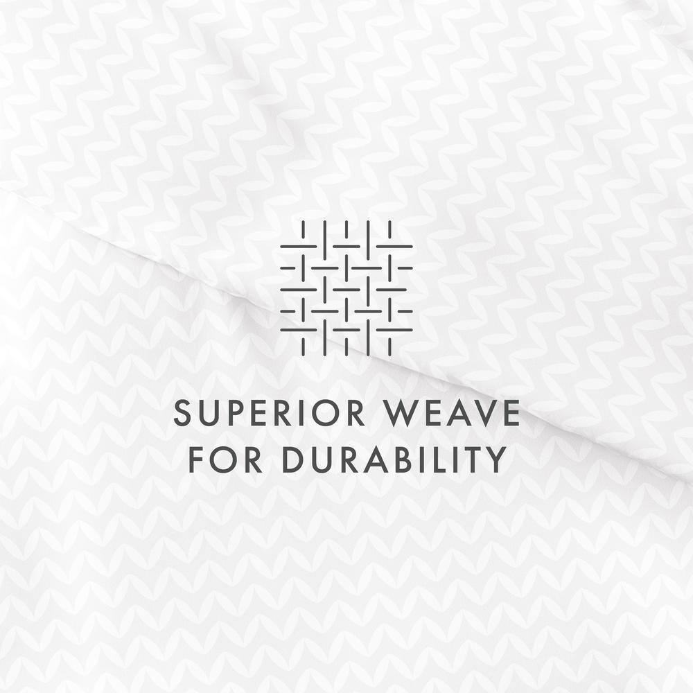 Light Gray Chevron Pattern King Duvet Cover Set
