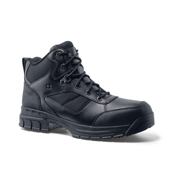 Shoes for Crews Voyager II, Men's, Women's, unisex Soft Toe Work Boots, Slip Resistant, Water Resistant, Black