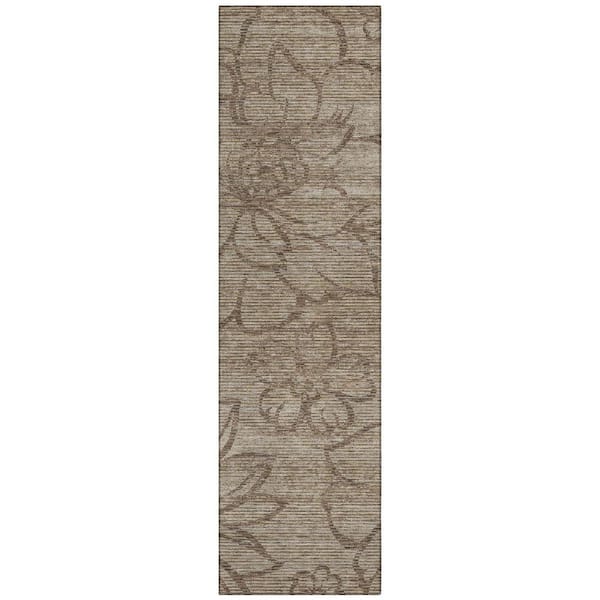 Chantille Machine Washable Indoor/Outdoor Abstract ACN2789 Beige 2 ft. x 7 ft. Runner Rug