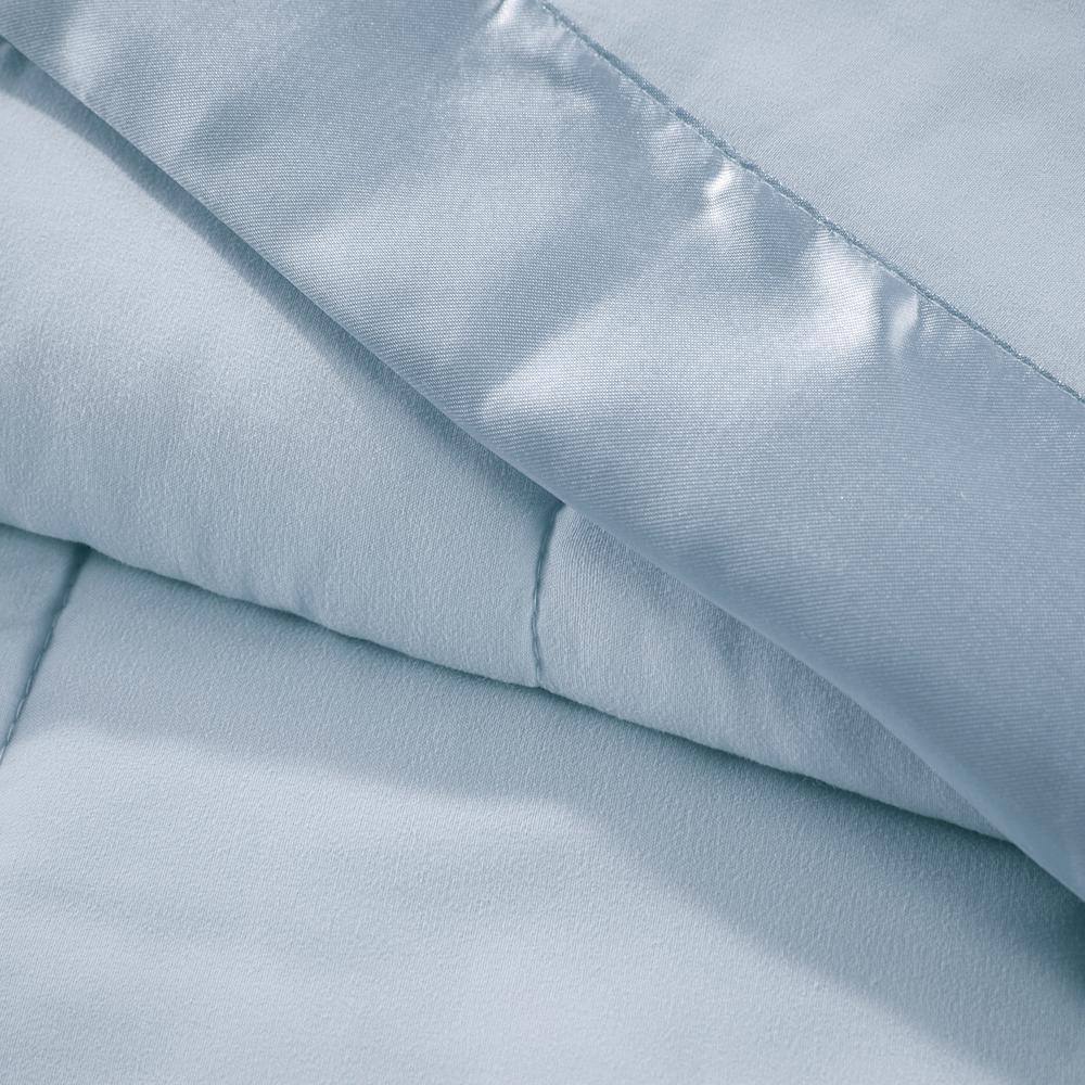 King Blue Satin Trim Down Alternative Blanket
