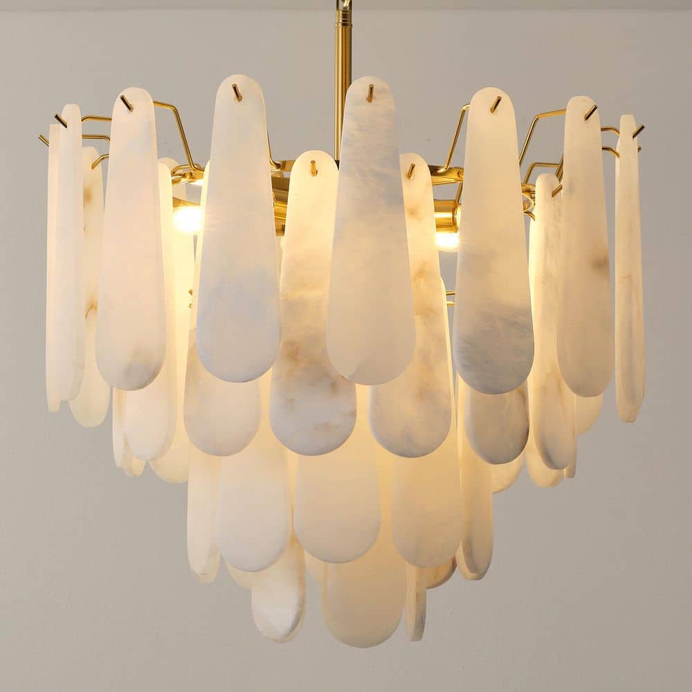 YUYI Modern Chandelier 24 in. 20-Light Gold Chandelier for Dinning