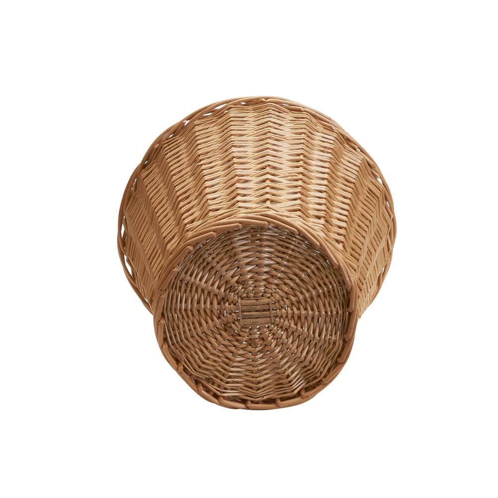 Medium Natural Willow Wicker Waste Basket with Plastic Liner