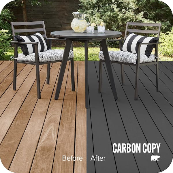 1 gal. #PPU25-01 Carbon Copy Solid Color Waterproofing Exterior Wood Stain and Sealer