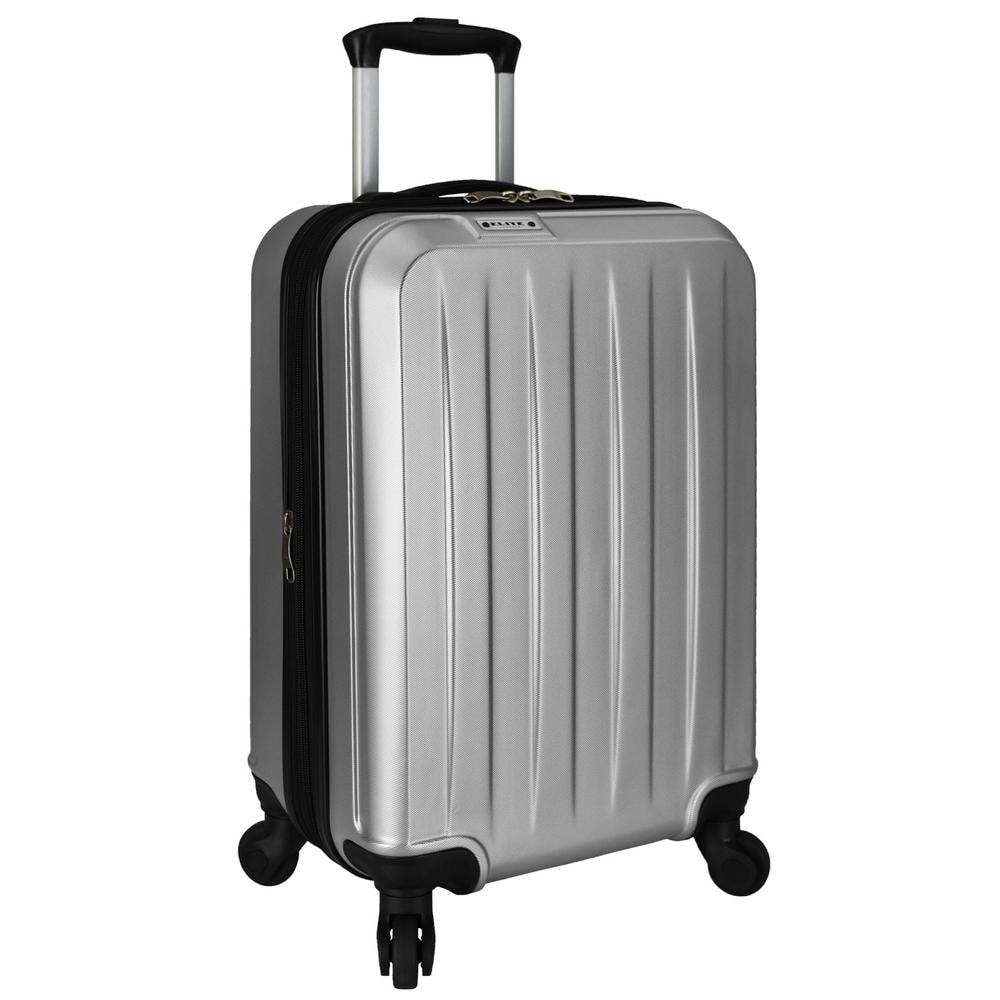 Elite Luggage Expandable Carry-On Spinner Luggage Black 