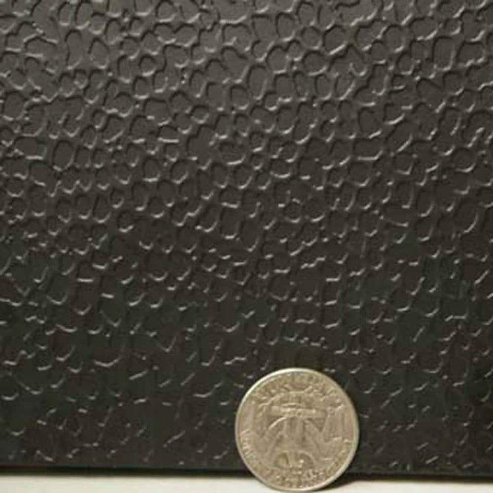 StayLock Black PVC Interlocking Waterproof Floor Tiles, 12x12 inches